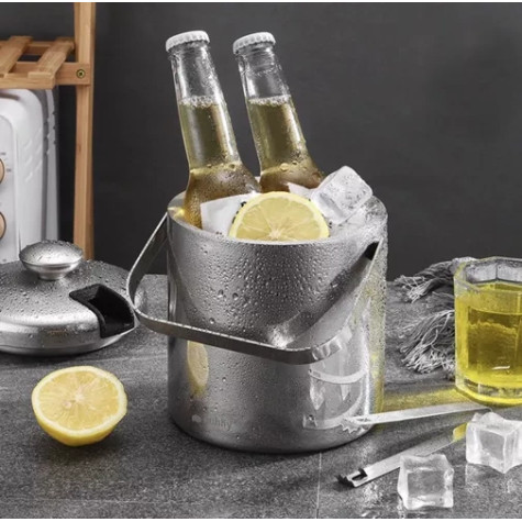 Nádoba na led 1,3 l se lžičkou a kleštěmi nerez Ruhhy 21159 ~ 2