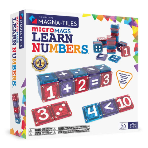 Magna-Tiles microMAGS Learn Numbers 56 dílů ~ 1