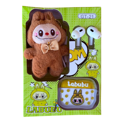 Bezdrátová sluchátka Labubu plyšový hnědý