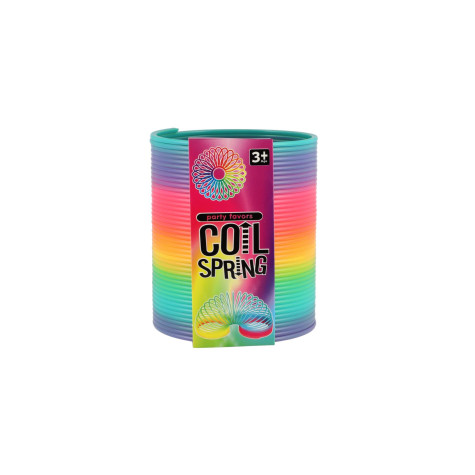 Teddies Spirála pružina duhová plast průměr 8,5cm ~ 2