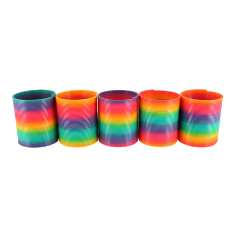Teddies Spirála pružina duhová plast průměr 8,5cm ~ 3