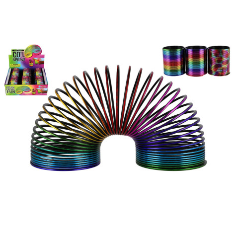 Teddies Spirála pružina barevná plast průměr 8,5cm mix ~ 1