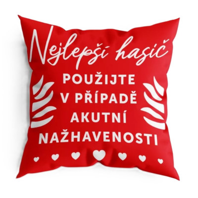 Humorný polštářek - Nejlepší hasič