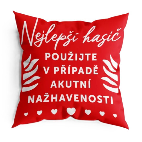 Humorný polštářek - Nejlepší hasič ~ 1