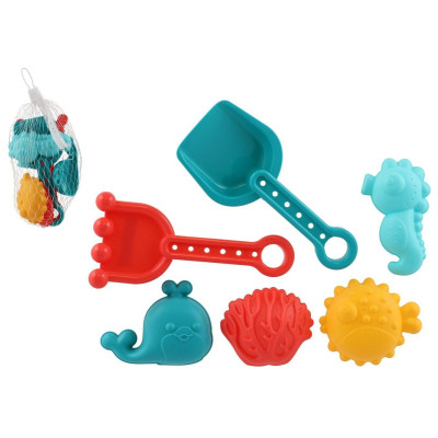 Teddies Sada na písek Mořský svět 6ks v síťce