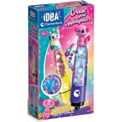 CLEMENTONI IDEA Kreativní sada pro výrobu zvýrazňovačů Trendy Animals ~ 1