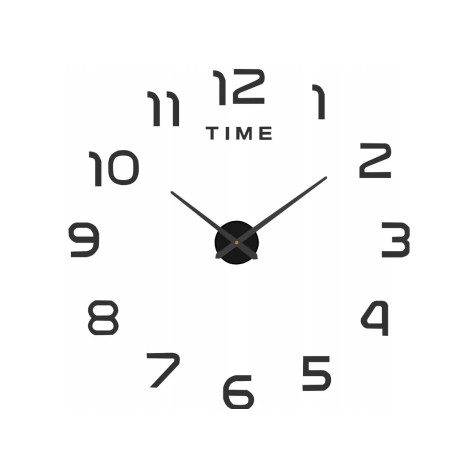 DIY Nalepovací hodiny na zeď 3D černé Ruhhy 19928 ~ 1
