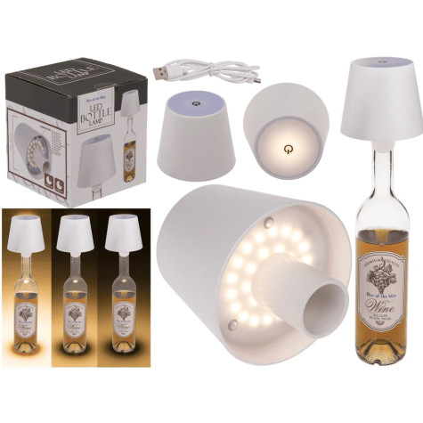 LED lampička na láhev vína - bílá ~ 1