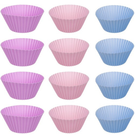 Pečící forma na muffiny+ silikonové košíčky 12 ks Ruhhy 17212 ~ 4