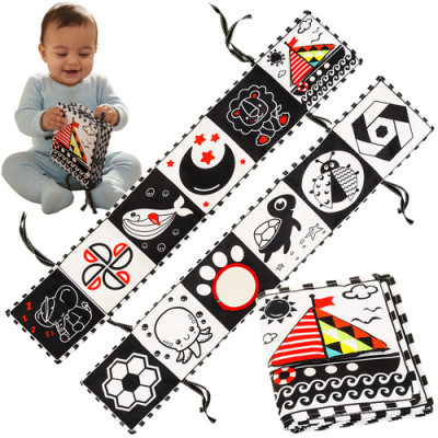 Kontrastní senzorická knížka leporelo Kruzzel 26461