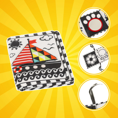 Kontrastní senzorická knížka leporelo Kruzzel 26461 ~ 5