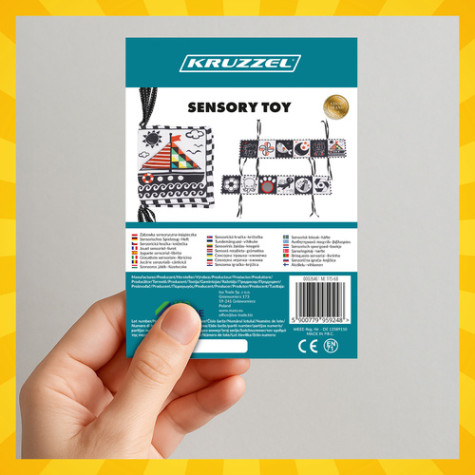 Kontrastní senzorická knížka leporelo Kruzzel 26461 ~ 8