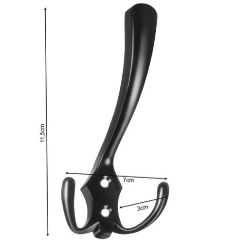 Nástěnný věšák černý 5 ks Ruhhy 16874 ~ 5