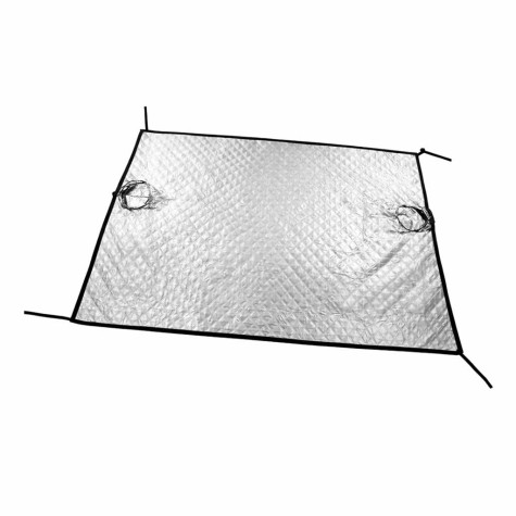 Sluneční clona na čelní okno auta 242x142cm černá ~ 3