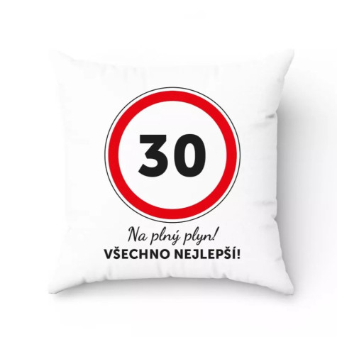 Polštář k narozeninám - 30 - Všechno nejlepší ~ 1