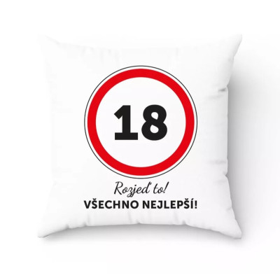 Polštář k narozeninám - 18 - Všechno nejlepší