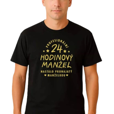 Tričko - Hodinový manžel - černé ~ 1