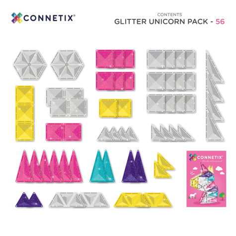 CONNETIX Glitter Unicorn Pack 56 dílů ~ 5