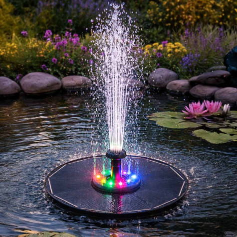 LUARO Solární zahradní LED RGB fontána plovoucí ~ 2
