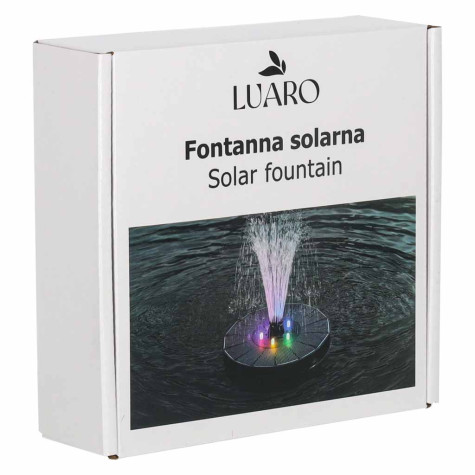 LUARO Solární zahradní LED RGB fontána plovoucí ~ 10