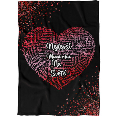 Deka 200 x 140 cm - Srdce pro maminku