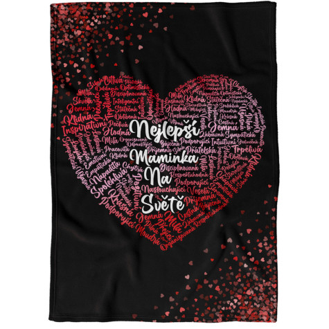 Deka 200 x 140 cm - Srdce pro maminku ~ 1