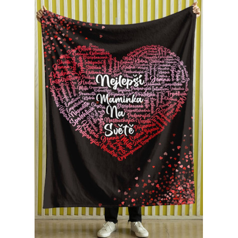 Deka 200 x 140 cm - Srdce pro maminku ~ 2