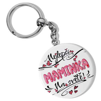Klíčenka s otvírákem - Nejlepší maminka - pink
