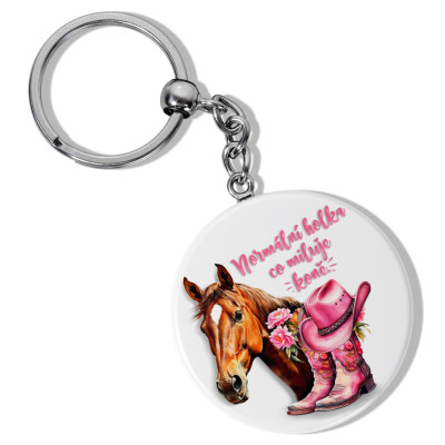 Klíčenka s otvírákem - Holka, co miluje koně