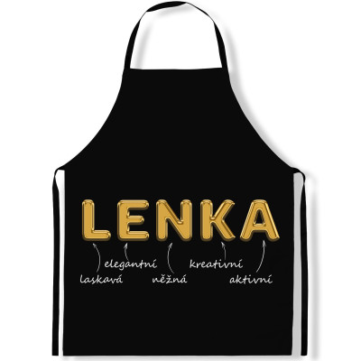 Zástěra kuchařská GOLD - Lenka