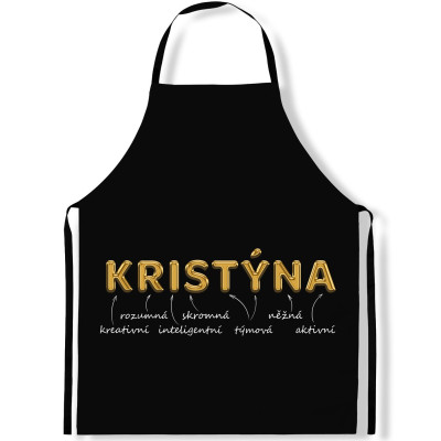 Zástěra kuchařská GOLD - Kristýna