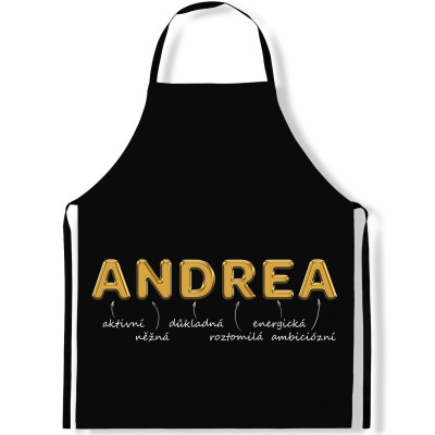 Zástěra kuchařská GOLD - Andrea