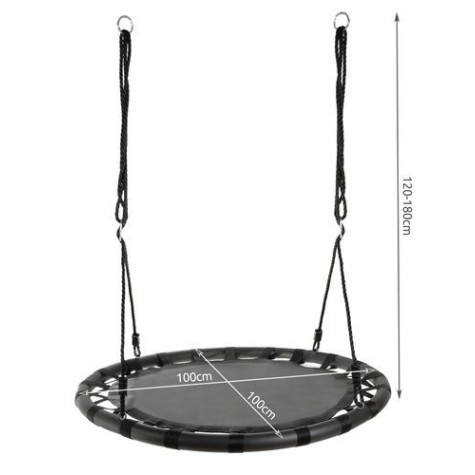 Houpačka čapí hnízdo 100 cm černá ISO 12029 ~ 9