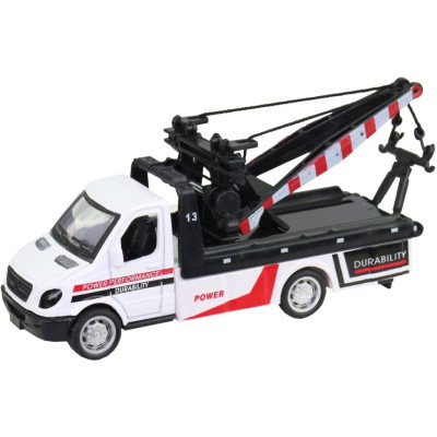 MaDe Auto odtahovka zpětný chod 10,5 cm bílá