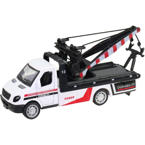 MaDe Auto odtahovka zpětný chod 10,5 cm bílá ~ 1