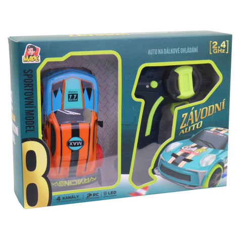 MaDe Auto závodní na dálkové ovládání 13 cm oranžovo-modré ~ 2