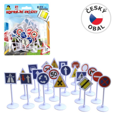 MaDe Dopravní značky na kartě 21 ks