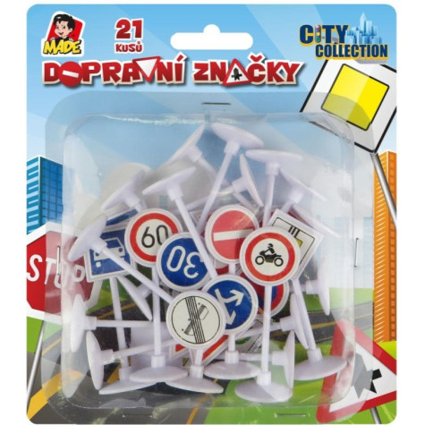 MaDe Dopravní značky na kartě 21 ks ~ 3