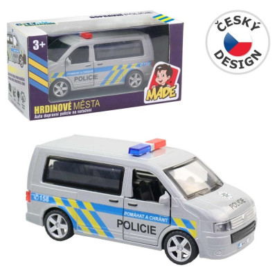 MaDe Auto na natažení Policejní dodávka 14 cm
