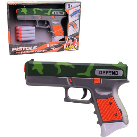 MaDe Pistole se pěnové náboje 8 ks 18,5x3x13cm maskáč ~ 4