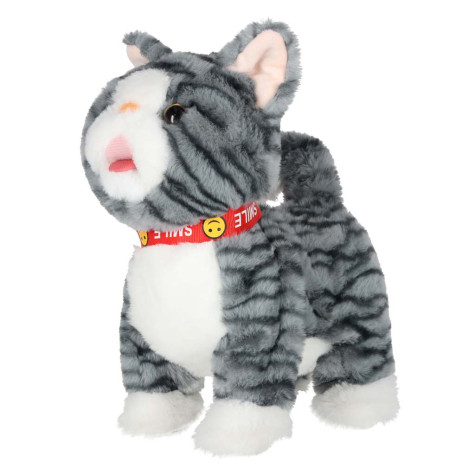 KIK Interaktivní kočka na vodítku - šedá ~ 2