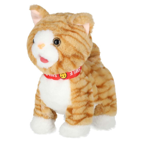 KIK Interaktivní kočka na vodítku - hnědá ~ 2