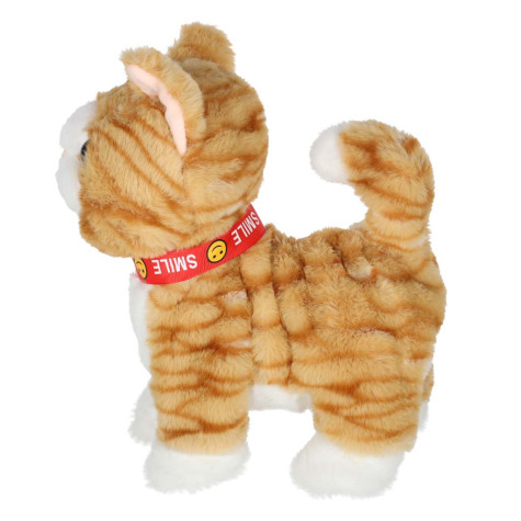 KIK Interaktivní kočka na vodítku - hnědá ~ 5