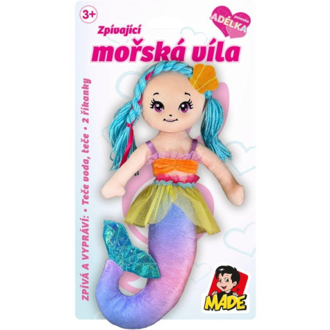 MaDe Zpívající mořská víla 38 cm modrá ~ 3