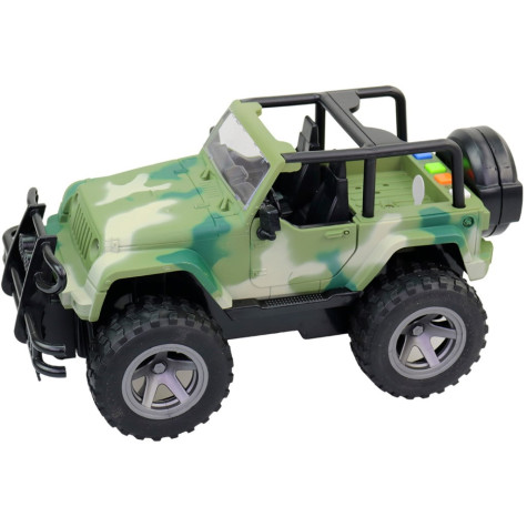 MaDe Vojenské vozidlo Jeep se zvukem a světlem ~ 2