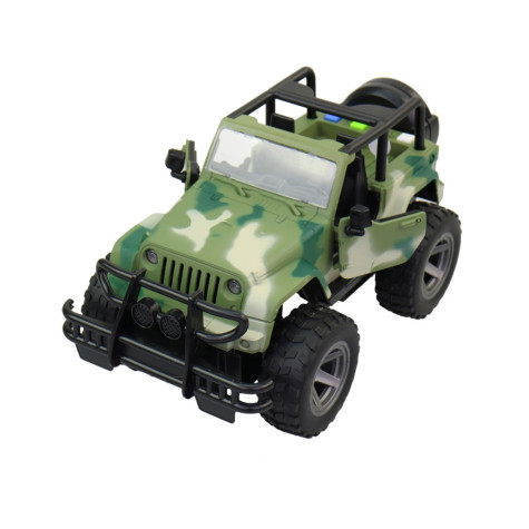 MaDe Vojenské vozidlo Jeep se zvukem a světlem ~ 3