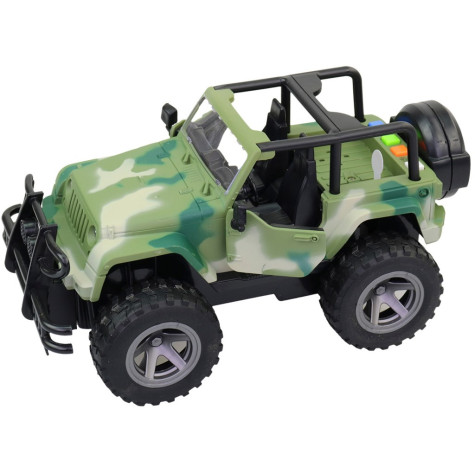 MaDe Vojenské vozidlo Jeep se zvukem a světlem ~ 4