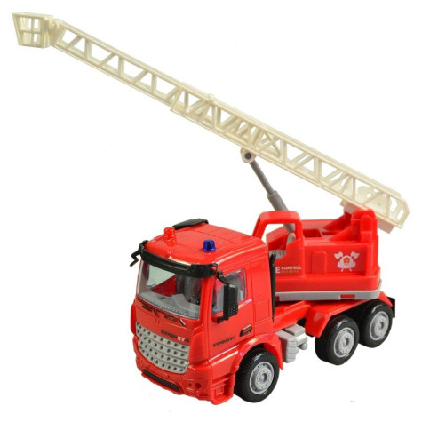 MaDe Auto hasičské s plošinou na setrvačník 16 cm ~ 2