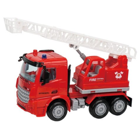 MaDe Auto hasičské s plošinou na setrvačník 16 cm ~ 3