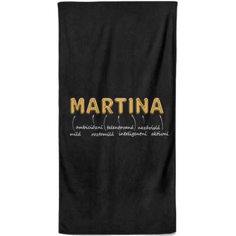 Osuška 140 x 70 cm - GOLD - Martina ~ 1